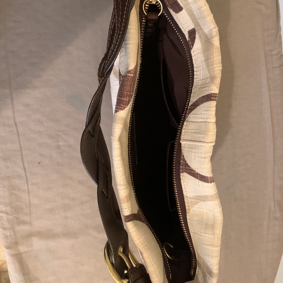 Coach Purse cream tan and brown - Picture 4 of 9
